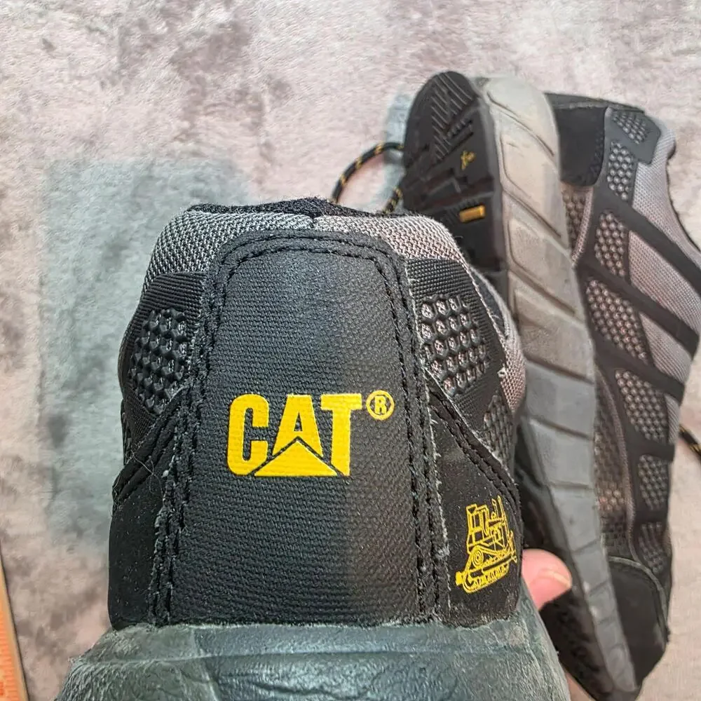 CAT Ergo Shoes Mens Size 8 Black Composite Toe Work Casual Lace Up Sneakers